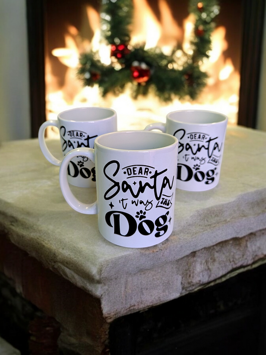 Dear Santa It Was The Dog - Pablo's Handmade Coffee Mugs