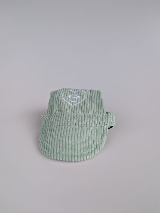 Green Corduroy Dog Hat